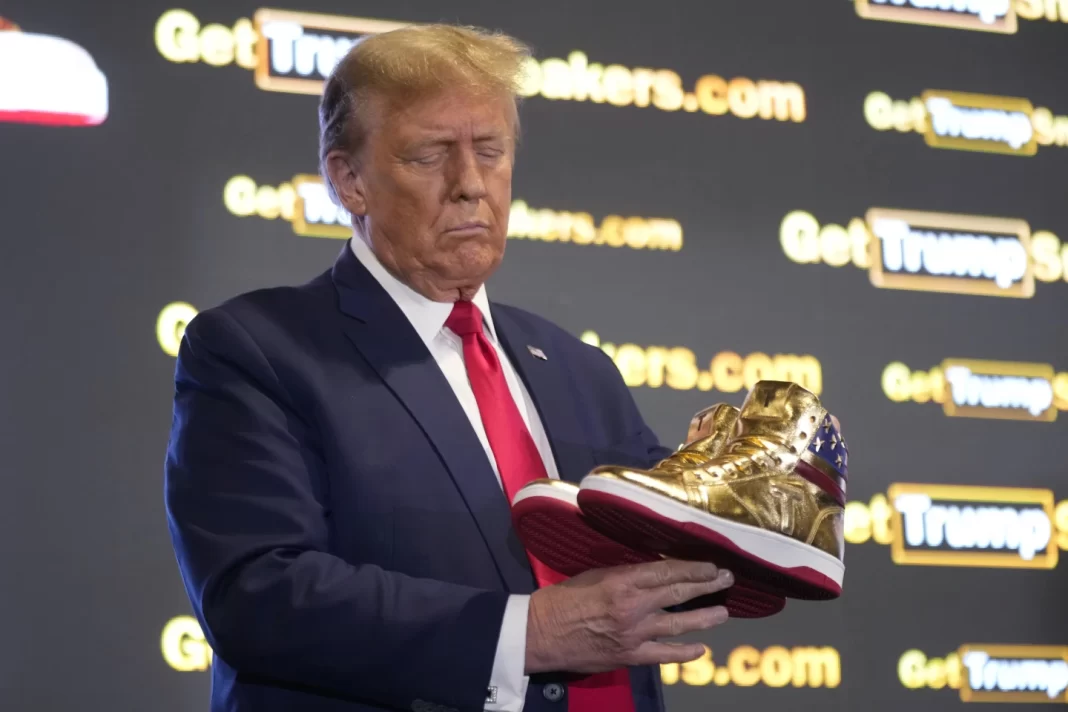 From Courtroom to Convention: Trump Unveils $399 Branded Shoes