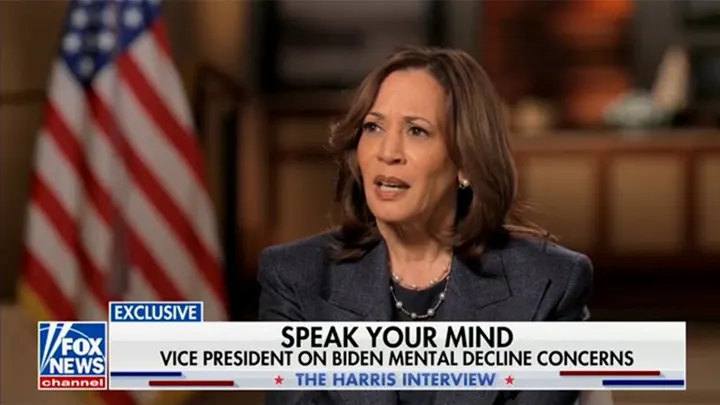 Kamala Harris Avoids Addressing Biden’s Mental Decline, Stating: ‘Joe Biden is Not on The Ballot'