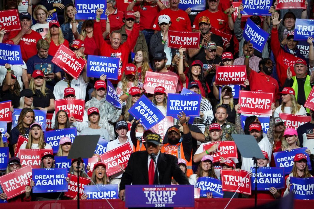 At a Georgia Rally, Trump Concludes Three-State Sweep, Slamming Harris on Immigration and The Economy