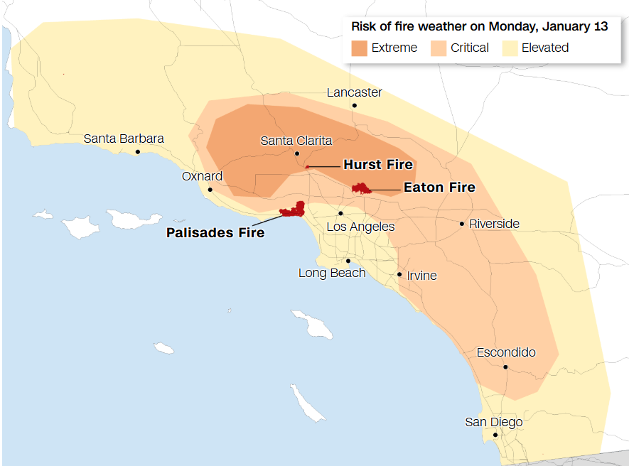 What You Need to Know About LA Wildfires Amid Rising Winds