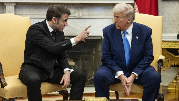 Trump Hopes Russia-Ukraine War Is Nearing Its End as He Meets with France’s Macron