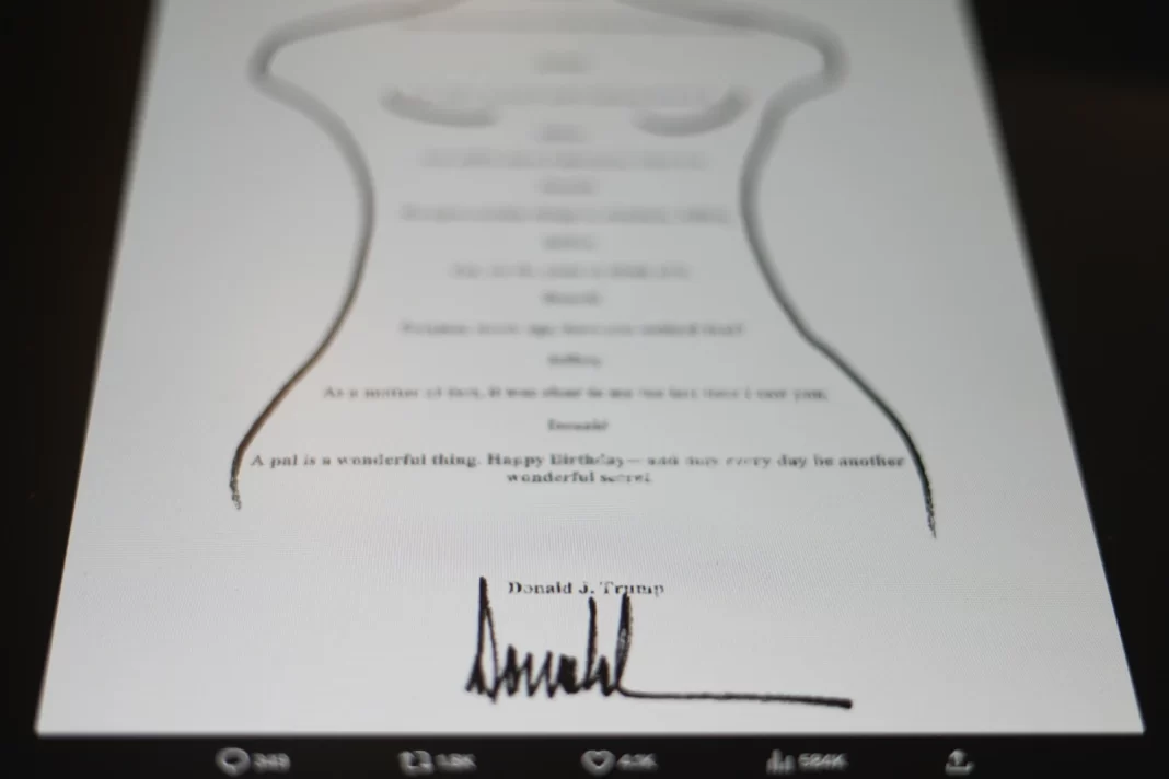 Congress Makes Public a Note to Epstein Allegedly Linked to Trump, Though Trump Denies Authoring It